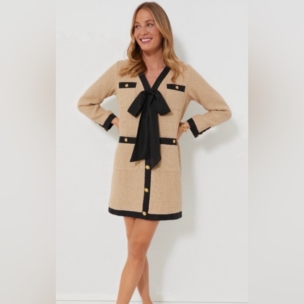 Pomander Place Beige and Black Professional Dress
